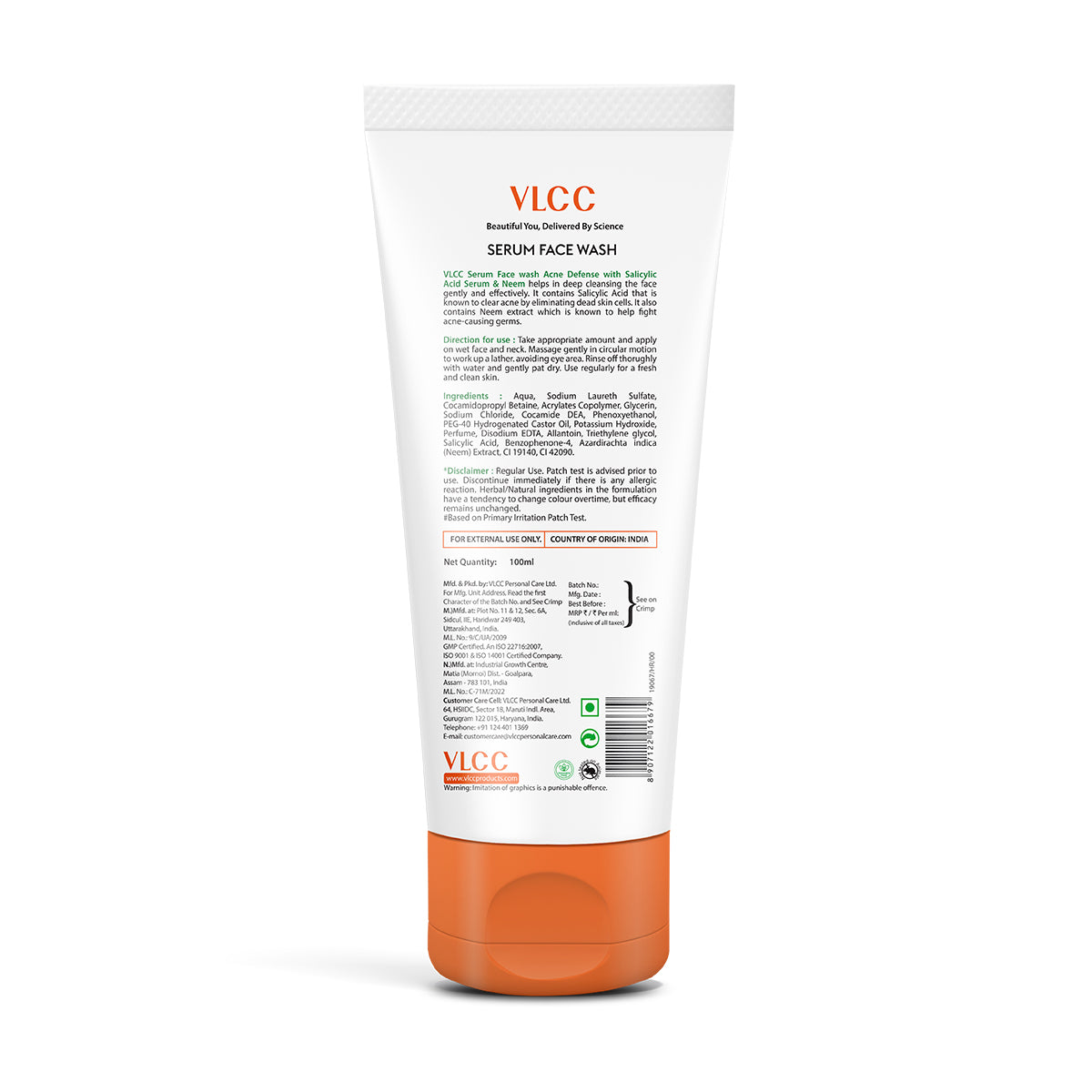 VLCC Acne Defense Serum Face Wash with Salicylic Acid Serum and Neem - 100ml - Image 9 - Buy from Indicrest
