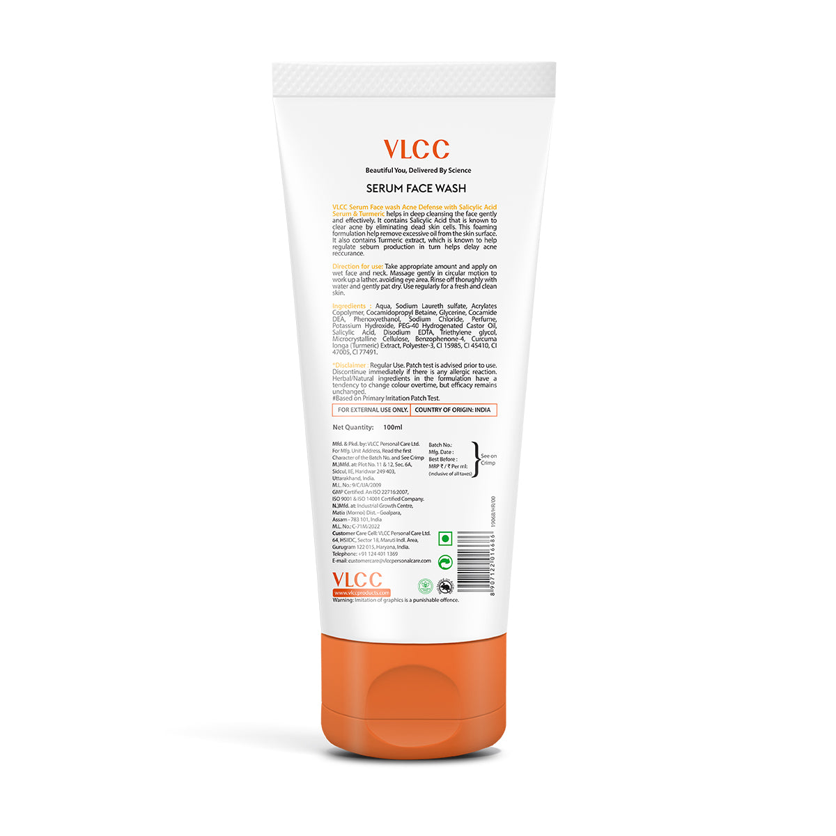 VLCC Acne Defense Serum Face Wash with Salicylic Acid Serum and Turmeric - 100ml - Image 9 - Buy from Indicrest