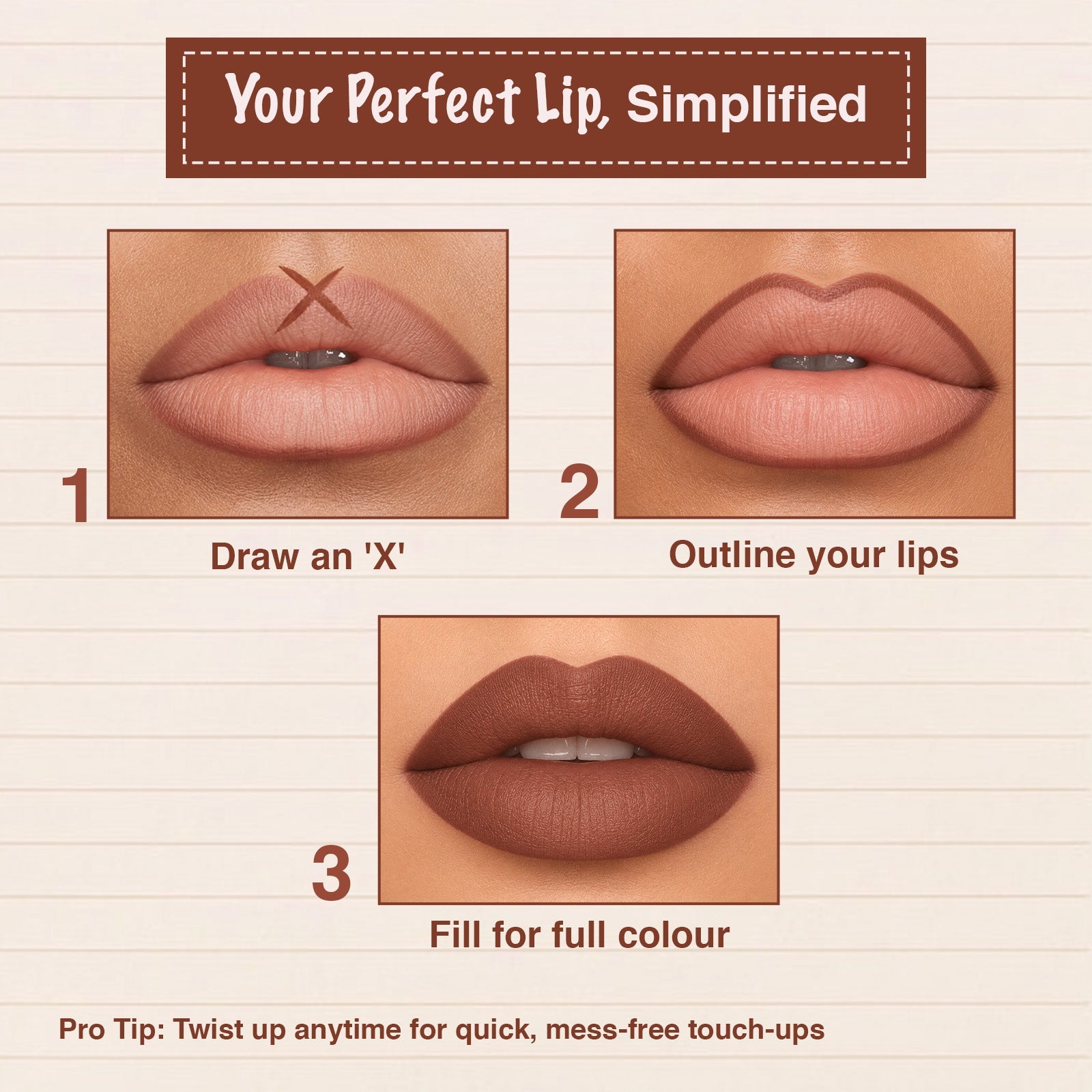 Lotus Herbals Make-Up Ecostay Matte Lip Liner, Berry Deep, 0.3g