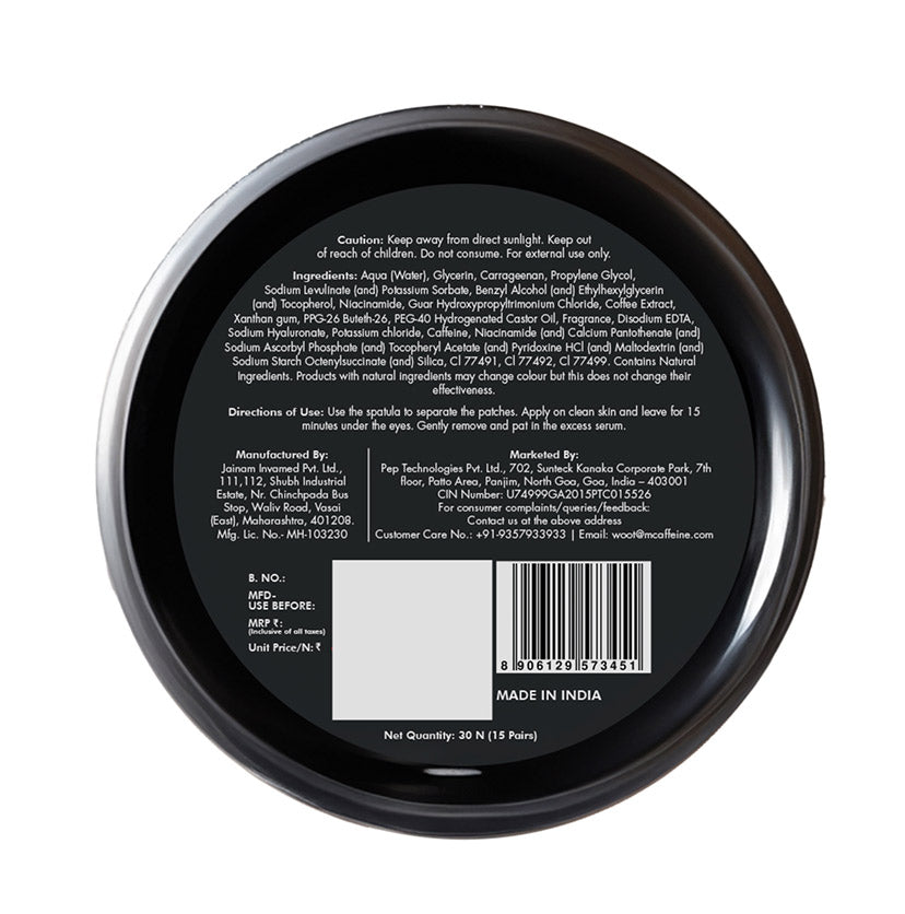 Mcaffeine Coffee Hydro gel Under Eye Patches with Caffeine & HA, 15 Pairs - Image 9 - Buy from Indicrest