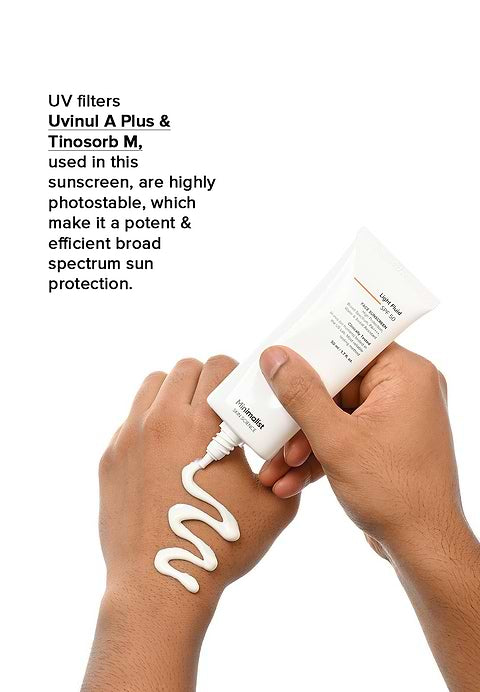 Minimalist Light Fluid SPF 50 Sunscreen For Broad Spectrum SPF 50, PA++++, 100ml - Image 4 - Buy from Indicrest