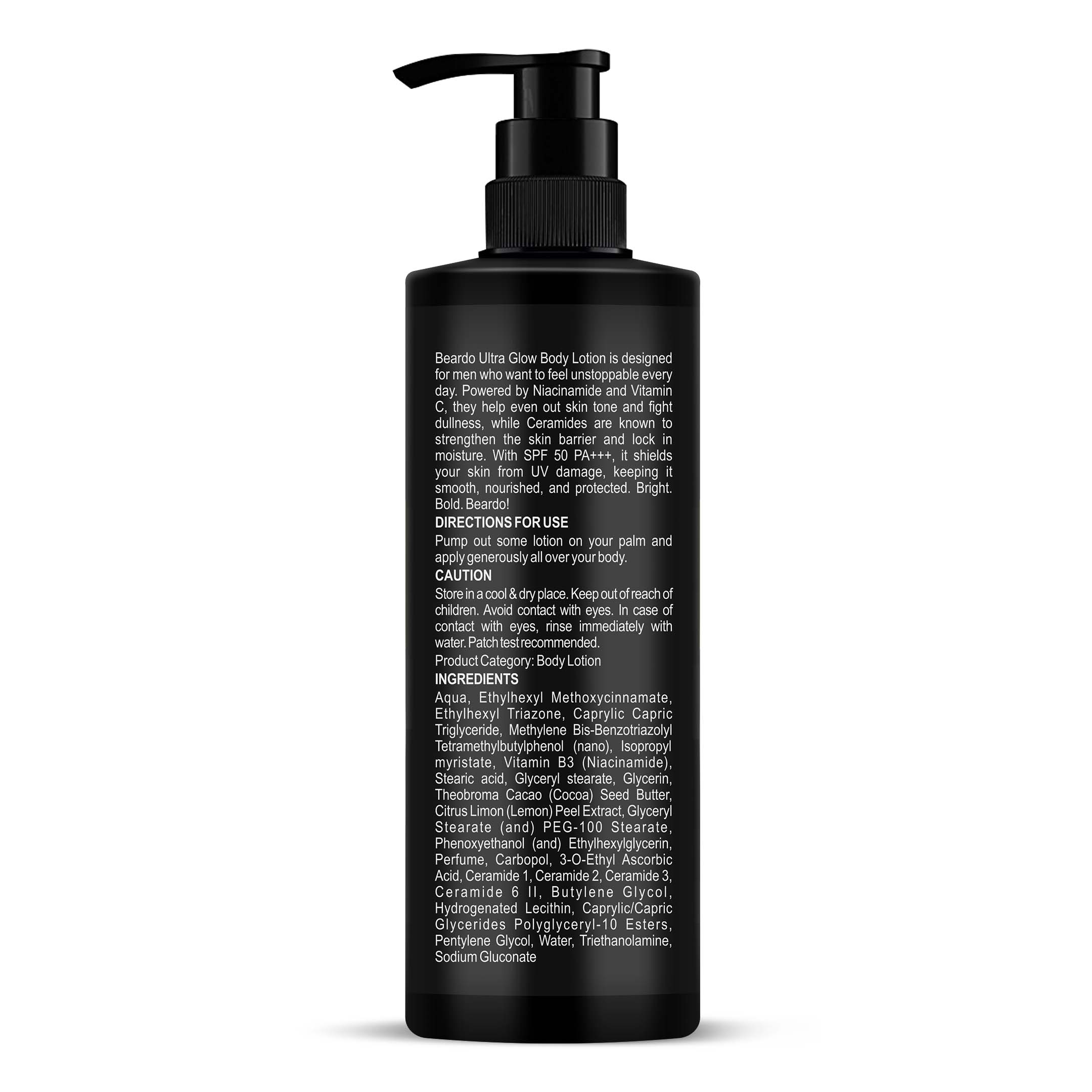 Beardo Ultraglow Body Lotion for Men, 250ml - Image 9 - Buy from Indicrest
