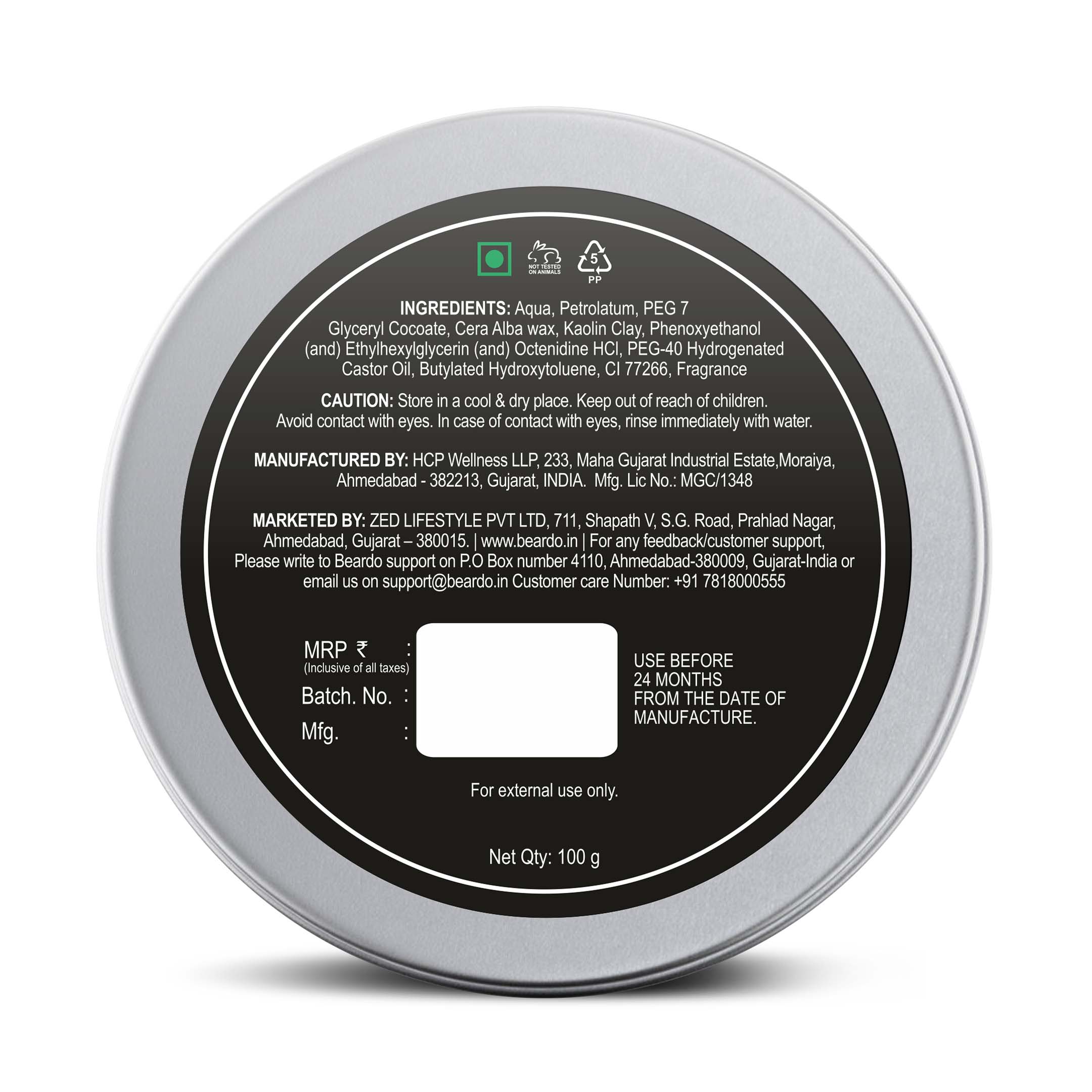 Beardo HAIR CLAY Wax, Strong Hold, 100g - Image 8 - Buy from Indicrest