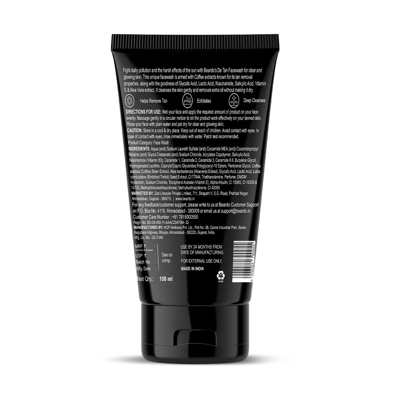 Beardo De-Tan Facewash for Men, 100ml - Image 9 - Buy from Indicrest