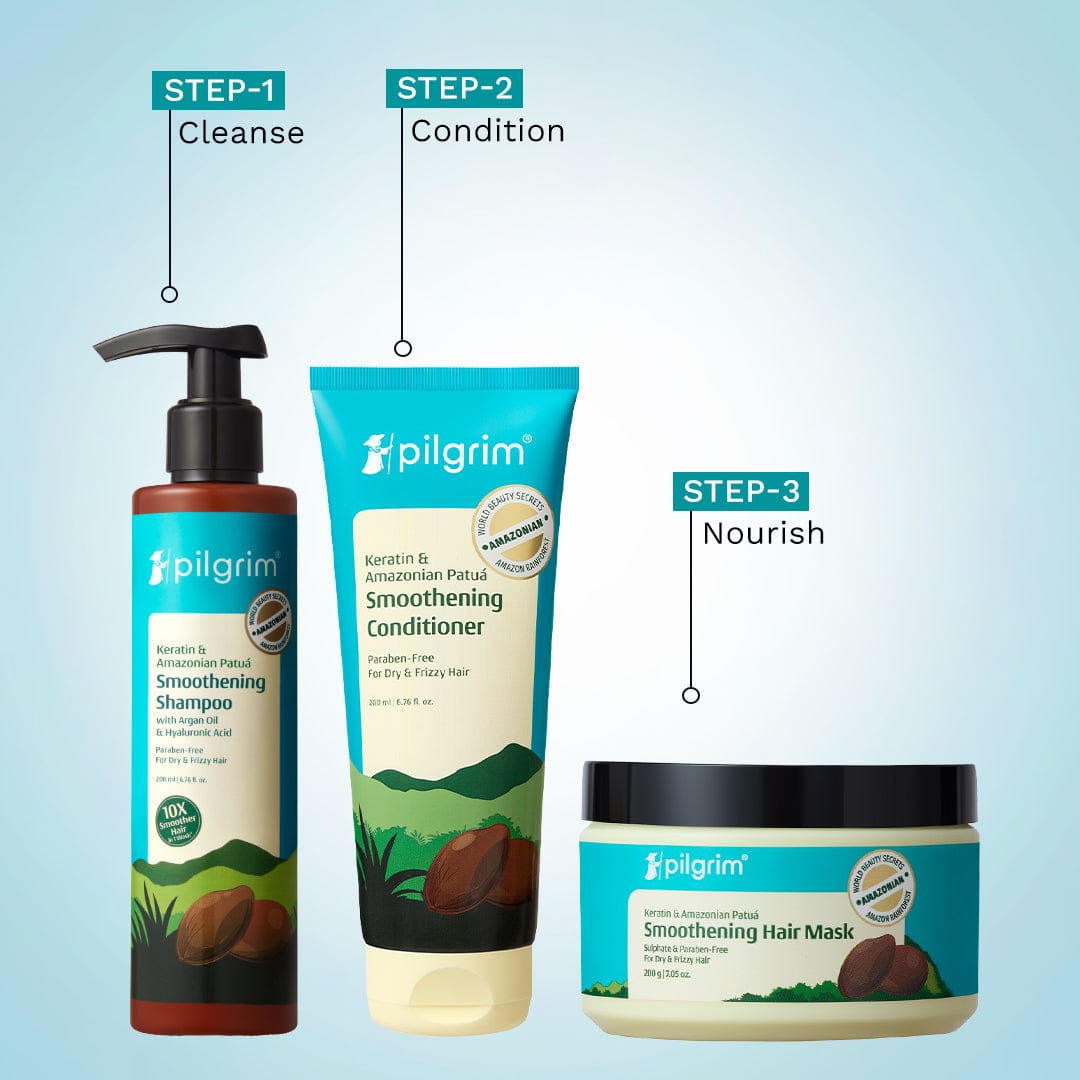 Pilgrim Patua Haircare Combo, Shampoo 200ml + Conditioner + 200ml + Hair Mask 200g - Image 9 - Buy from Indicrest