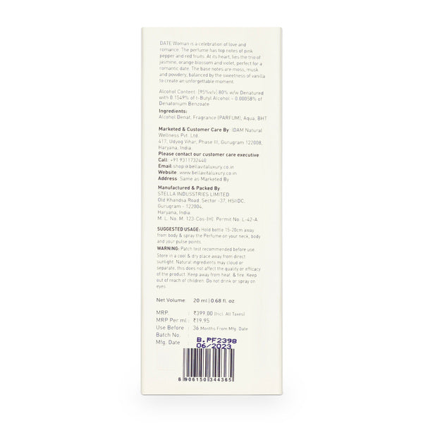 DATE Woman Perfume- 20ml - Image 9 - Indicrest