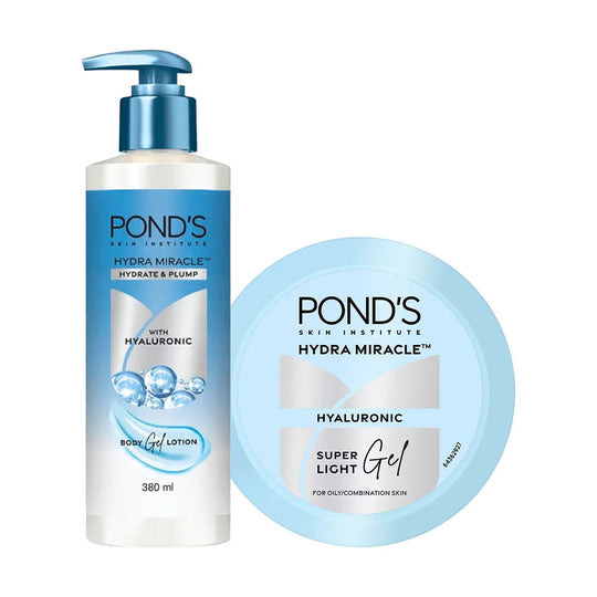 Pond’s Super Light Gel Oil-Free Moisturize + Hydra Miracle Body Gel Lotion Combo Buy at Indicrest