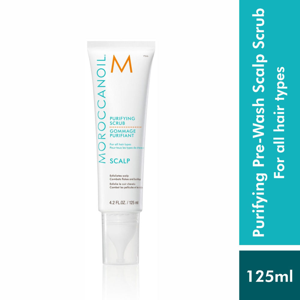 Moroccanoil Purifying Pre-Wash Scalp Scrub Exfoliator for Flakes Oil & Buildup | Refreshes Hair &Scalp, 125ml, Buy from Indicrest