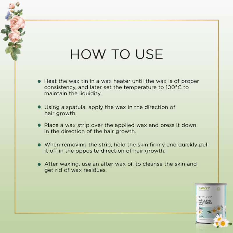 Biosoft Azulene Cream Wax Liposoluble Wax, 800g Buy at Indicrest Image 4