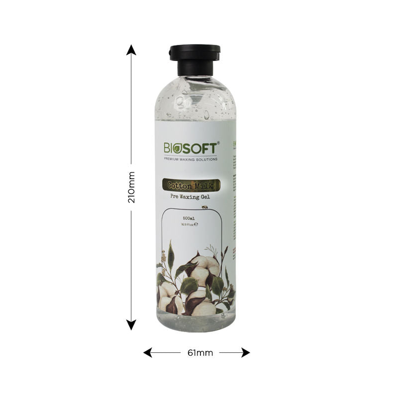 Biosoft Cotton Milk Pre Waxing Gel, 500ml Buy at Indicrest Image 3