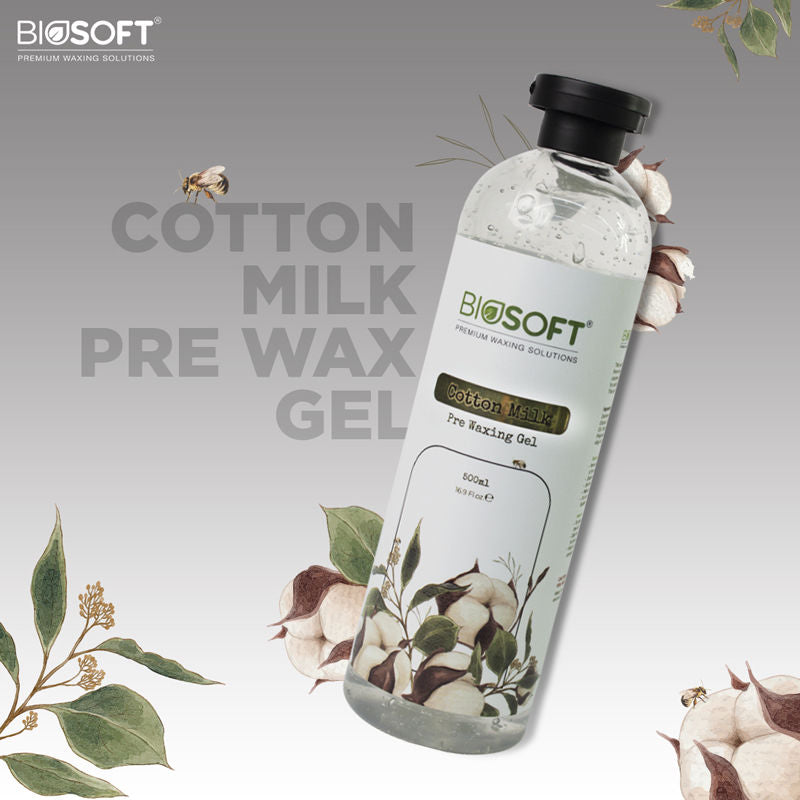 Biosoft Cotton Milk Pre Waxing Gel, 500ml Buy at Indicrest Image 4