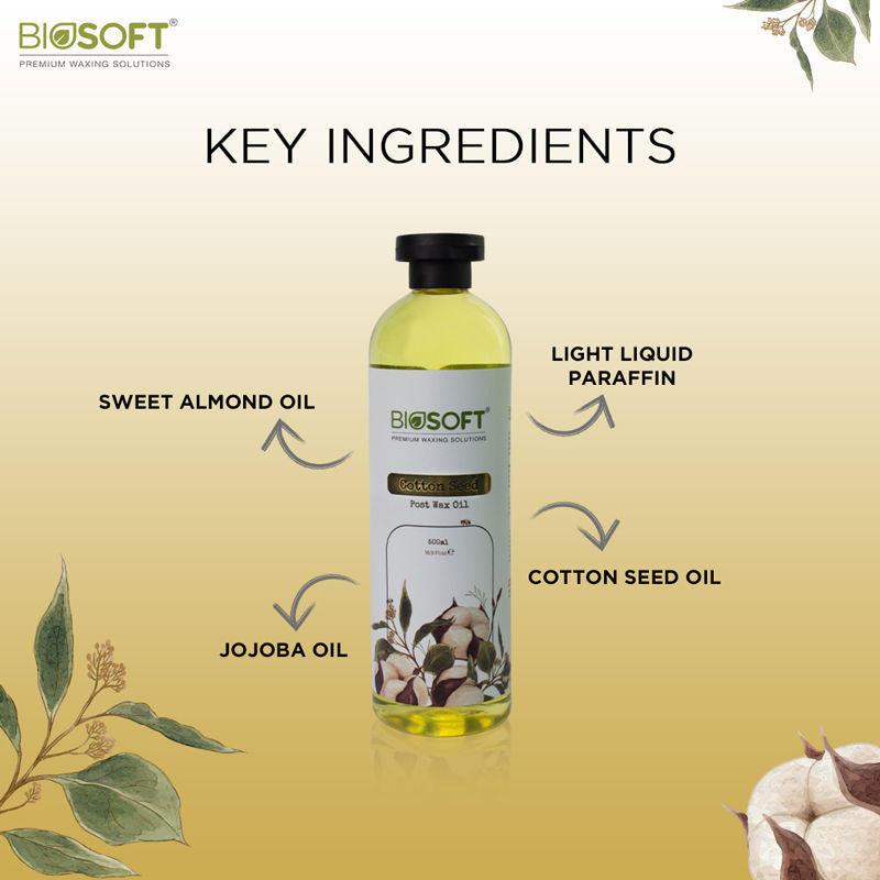 Biosoft Cotton Seed Oil Post Waxing Gel, 500ml Buy at Indicrest Image 6