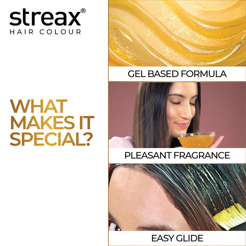 Streax Gel Hair Colour With 100% Grey Coverage & No Ammonia - 4 Natural Brown, 150ml Buy at Indicrest Image 7