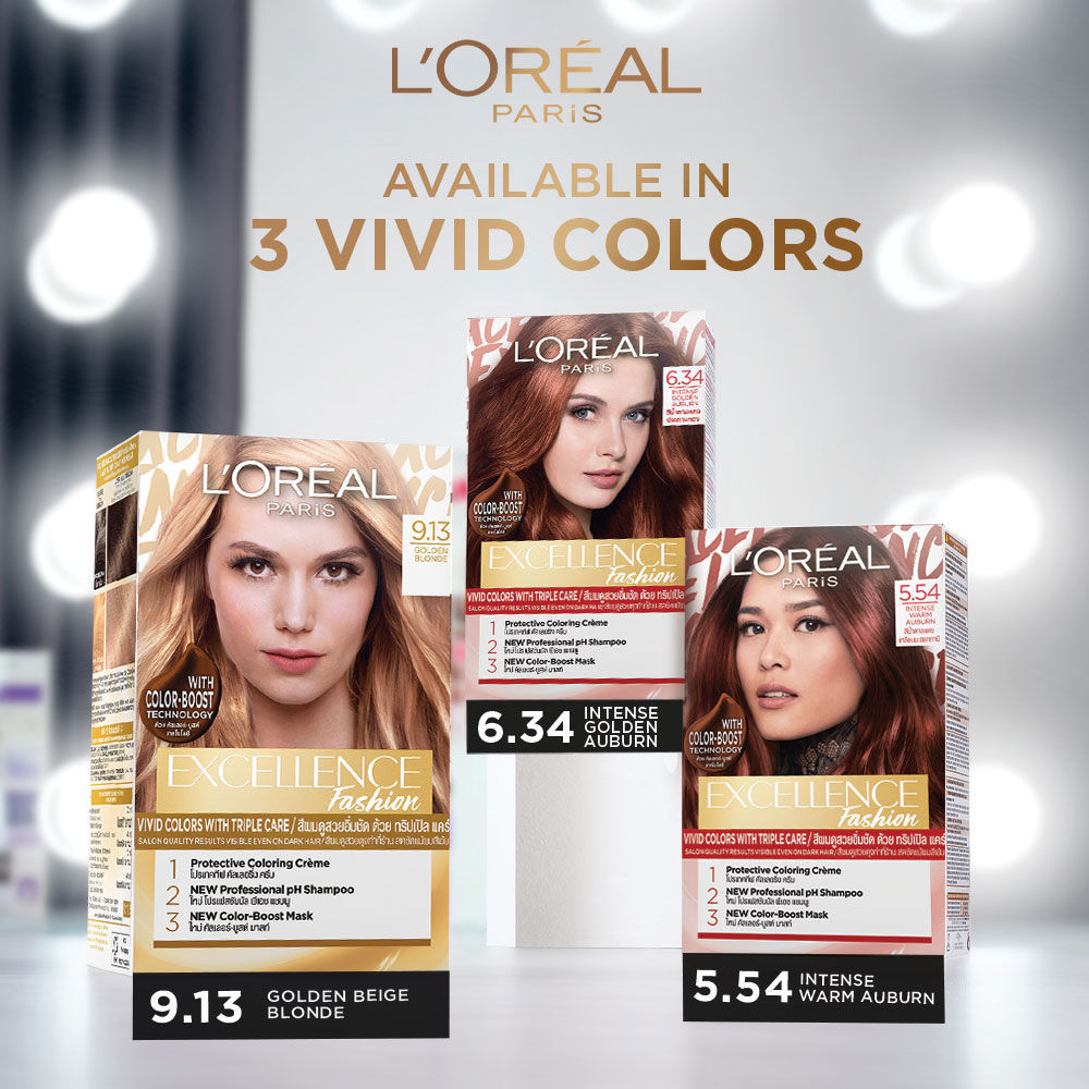 L'Oreal Paris Excellence Fashion Hair Color - Shade 9.13 Golden Beige Blonde, 172ml Buy at Indicrest Image 8