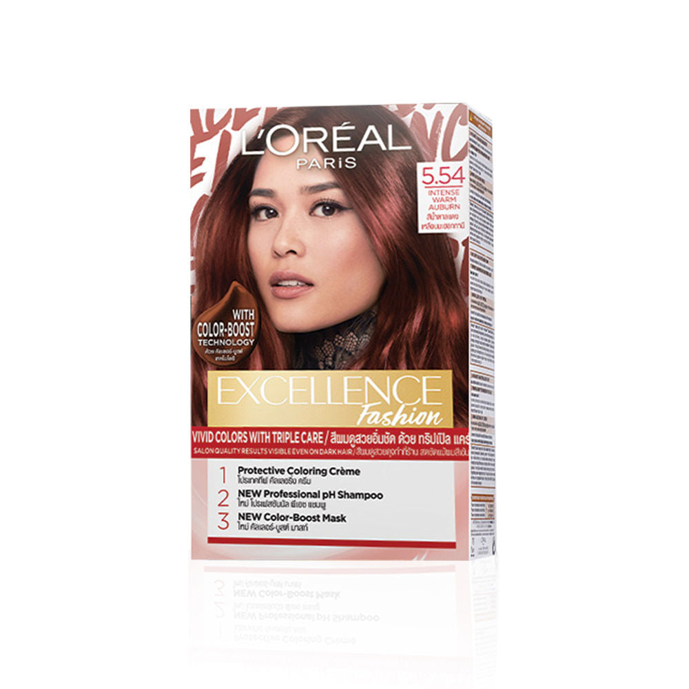 L'Oreal Paris Excellence Fashion Hair Color - Shade 5.54 Intense Warm Auburn, 172ml Buy at Indicrest Image 9