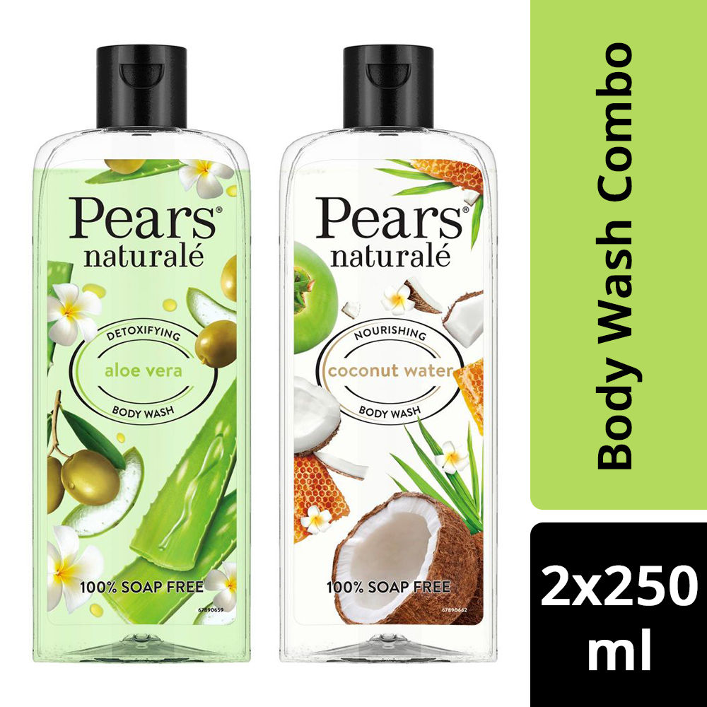 Pears Naturale Nourishing Coconut Water + Detoxifying Aloevera Bodywash Combo Buy at Indicrest