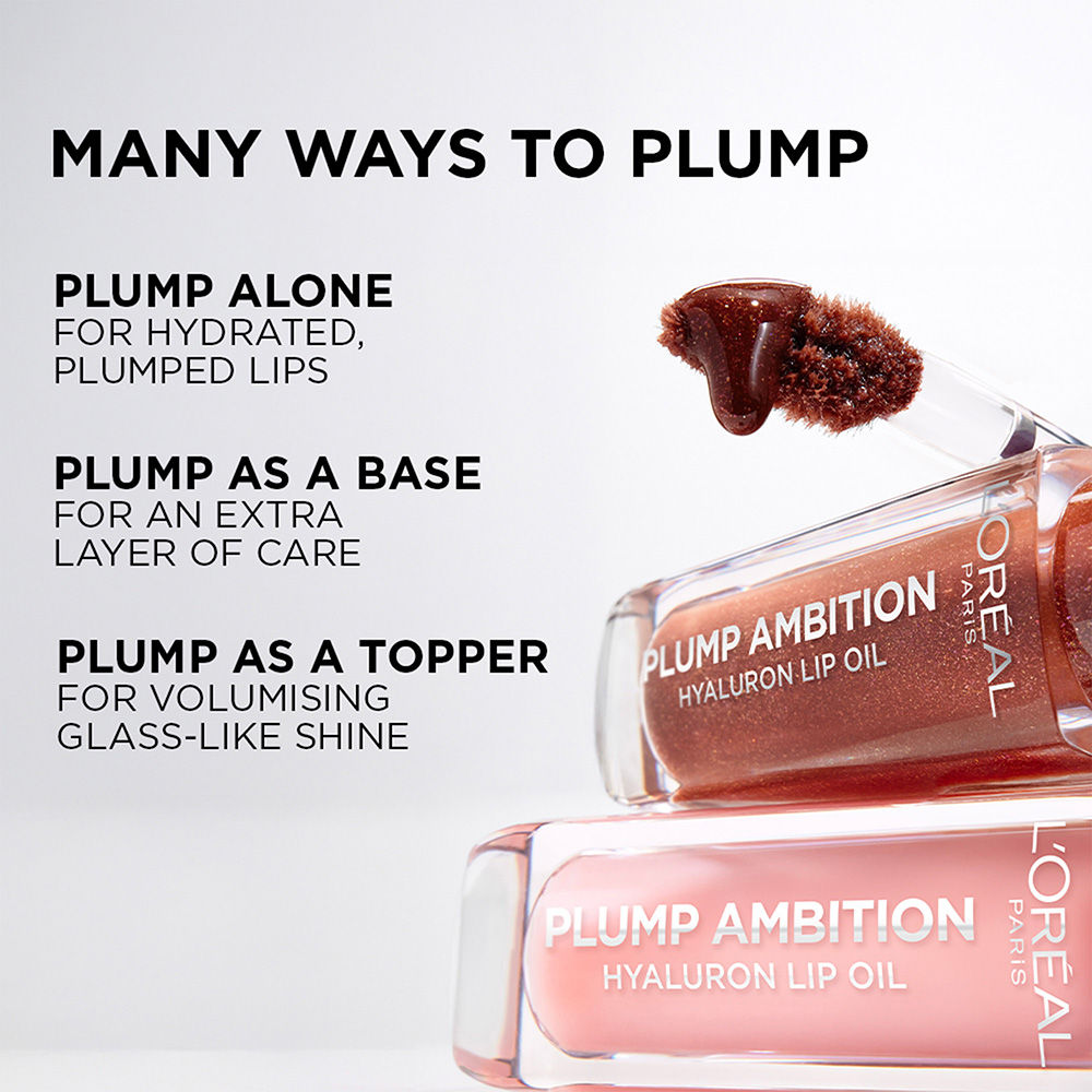 L'Oreal Paris Plump Ambition Hyaluron Lip Oil - 601 Worth It, 5ml Buy at Indicrest Image 10