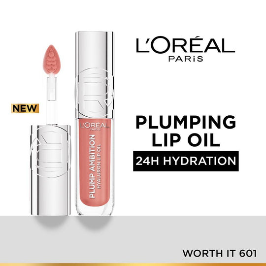 L'Oreal Paris Plump Ambition Hyaluron Lip Oil - 601 Worth It, 5ml Buy at Indicrest