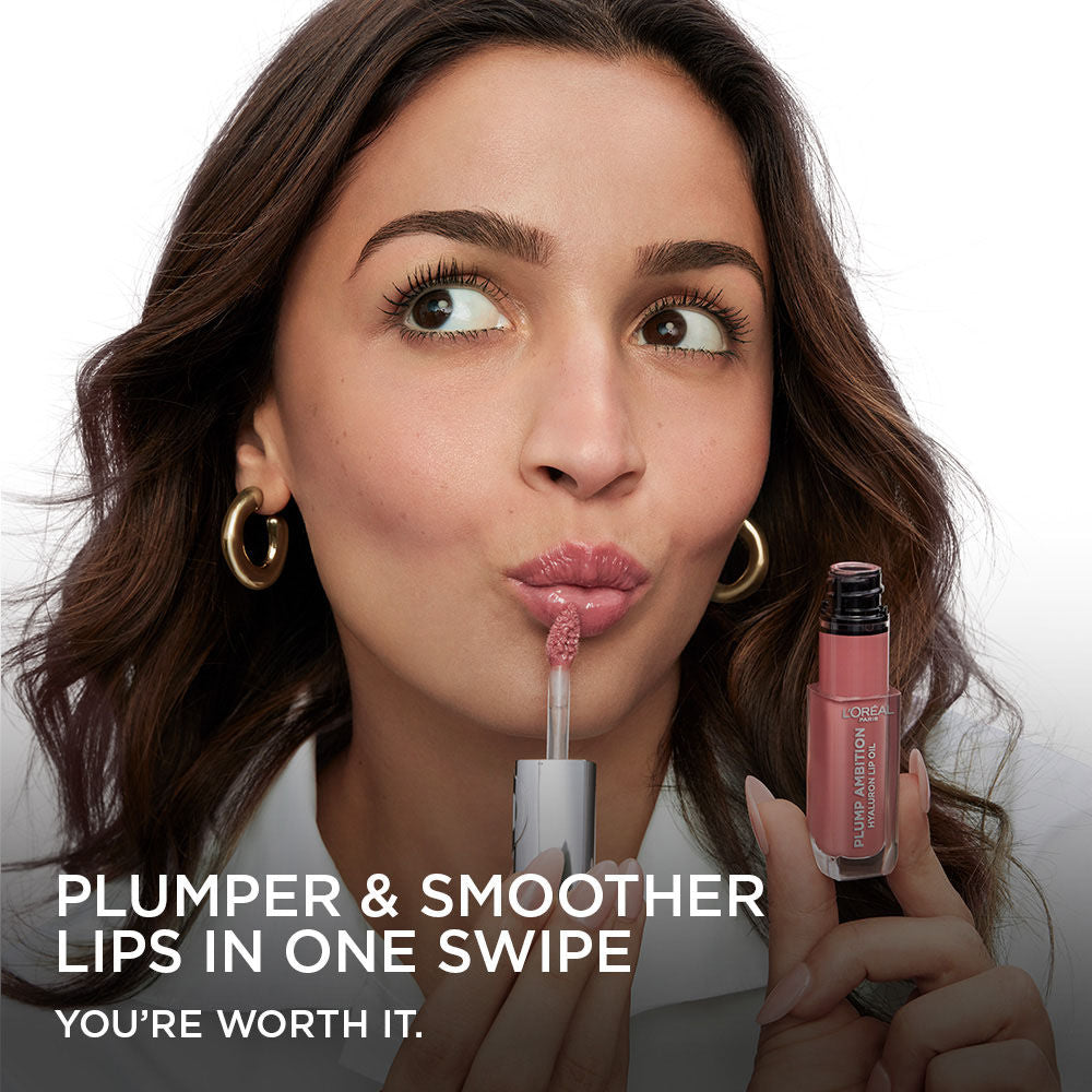 L'Oreal Paris Plump Ambition Hyaluron Lip Oil - 601 Worth It, 5ml Buy at Indicrest Image 2
