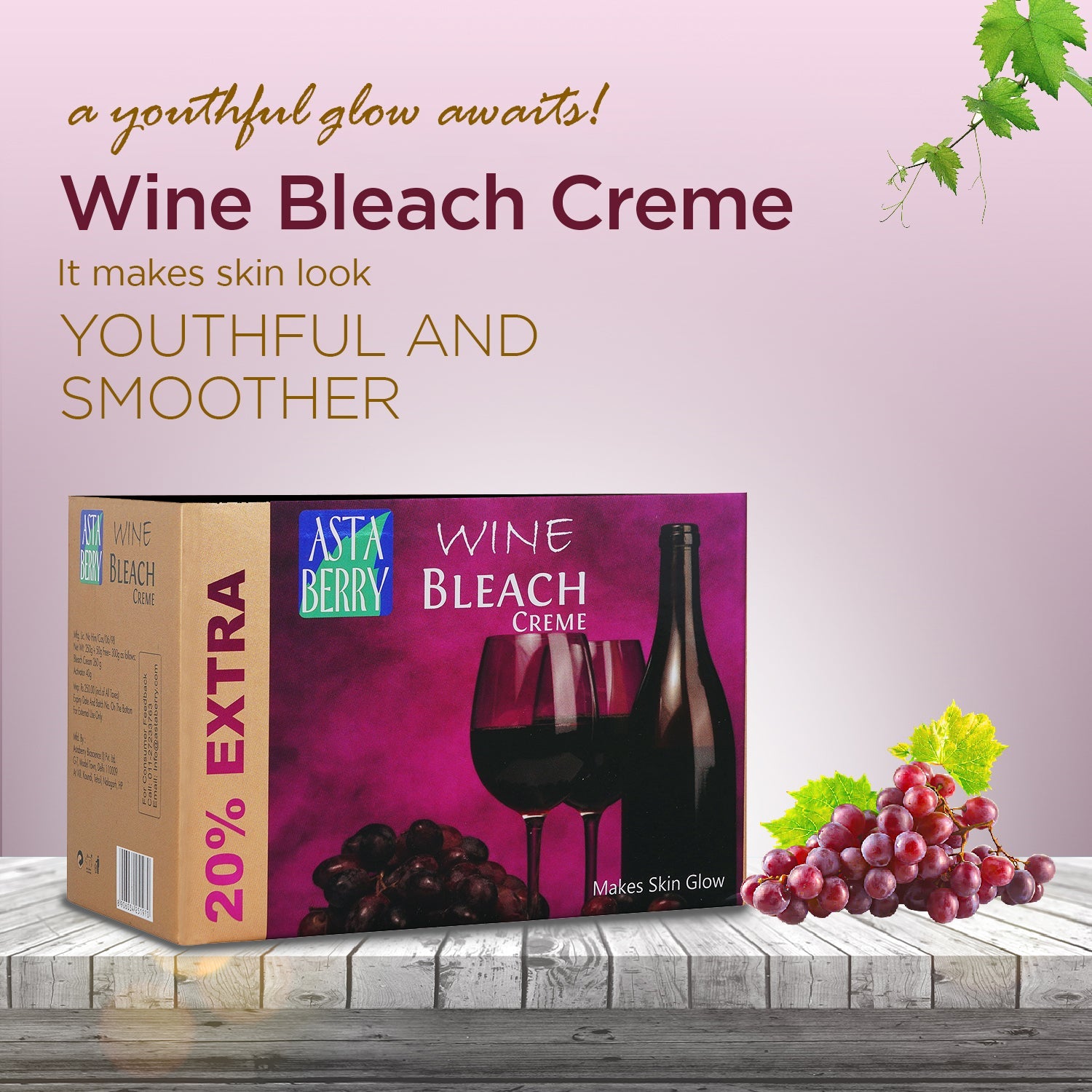 Astaberry Wine Bleach For Glow 300gm - Image 3 - Buy from Indicrest