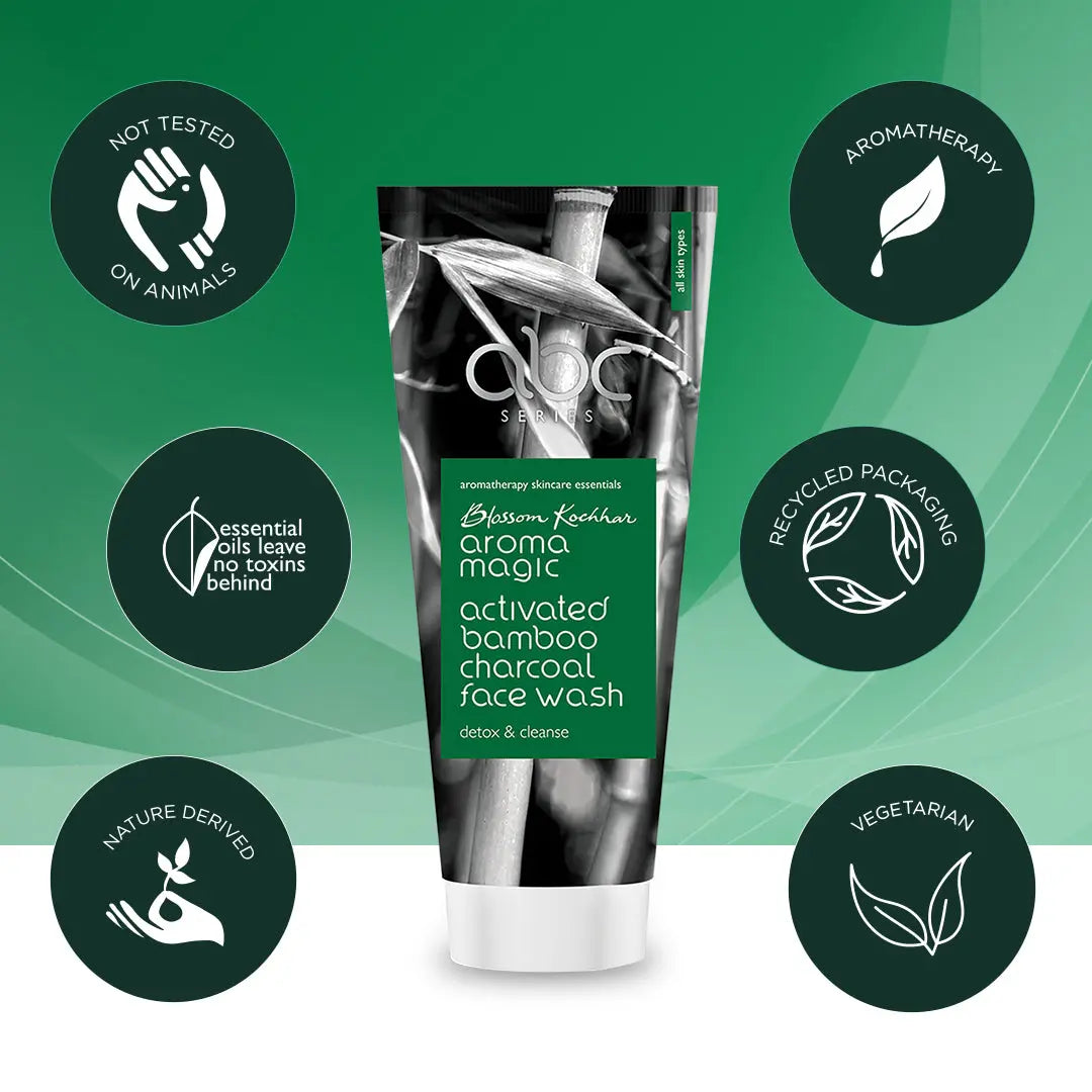 Aroma Magic Activated Bamboo Charcoal Face Wash, 100ml - Image 4 - Buy from Indicrest