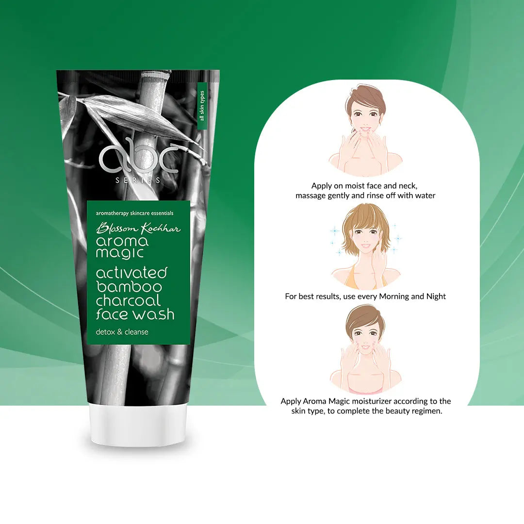 Aroma Magic Activated Bamboo Charcoal Face Wash, 100ml - Image 5 - Buy from Indicrest
