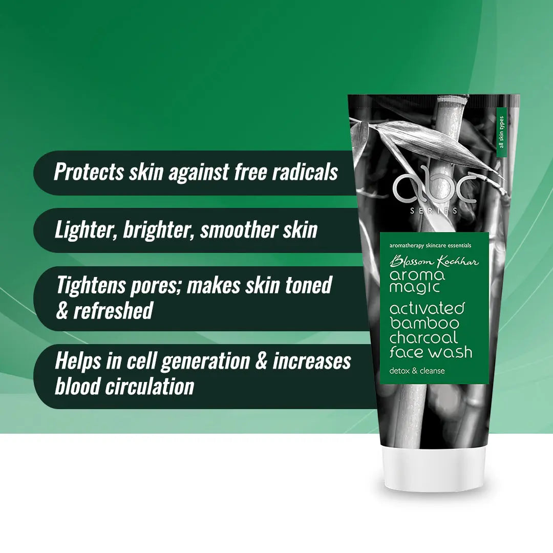Aroma Magic Activated Bamboo Charcoal Face Wash, 100ml - Image 2 - Buy from Indicrest