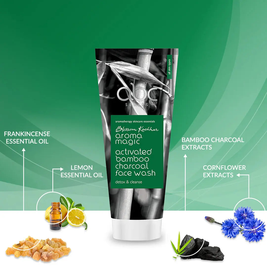 Aroma Magic Activated Bamboo Charcoal Face Wash, 100ml - Image 3 - Buy from Indicrest