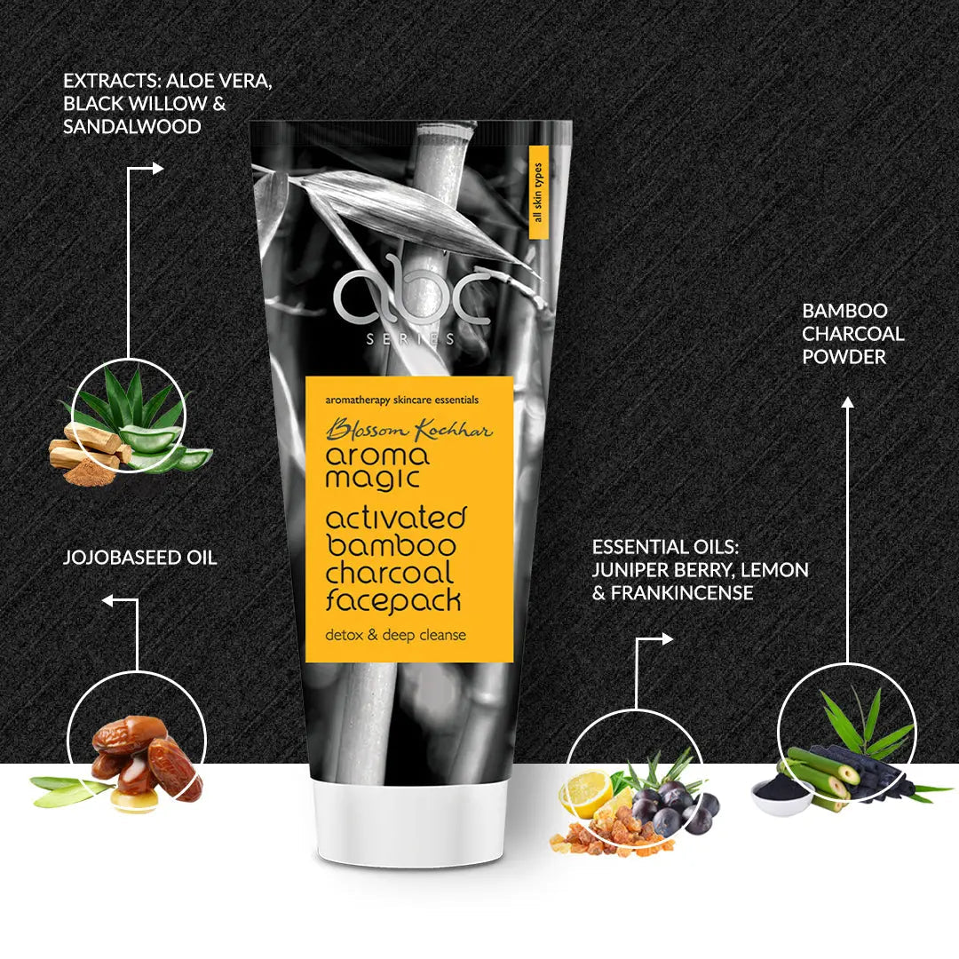 Aroma Magic Activated Bamboo Charcoal Face Pack, 100g - Image 3 - Buy from Indicrest