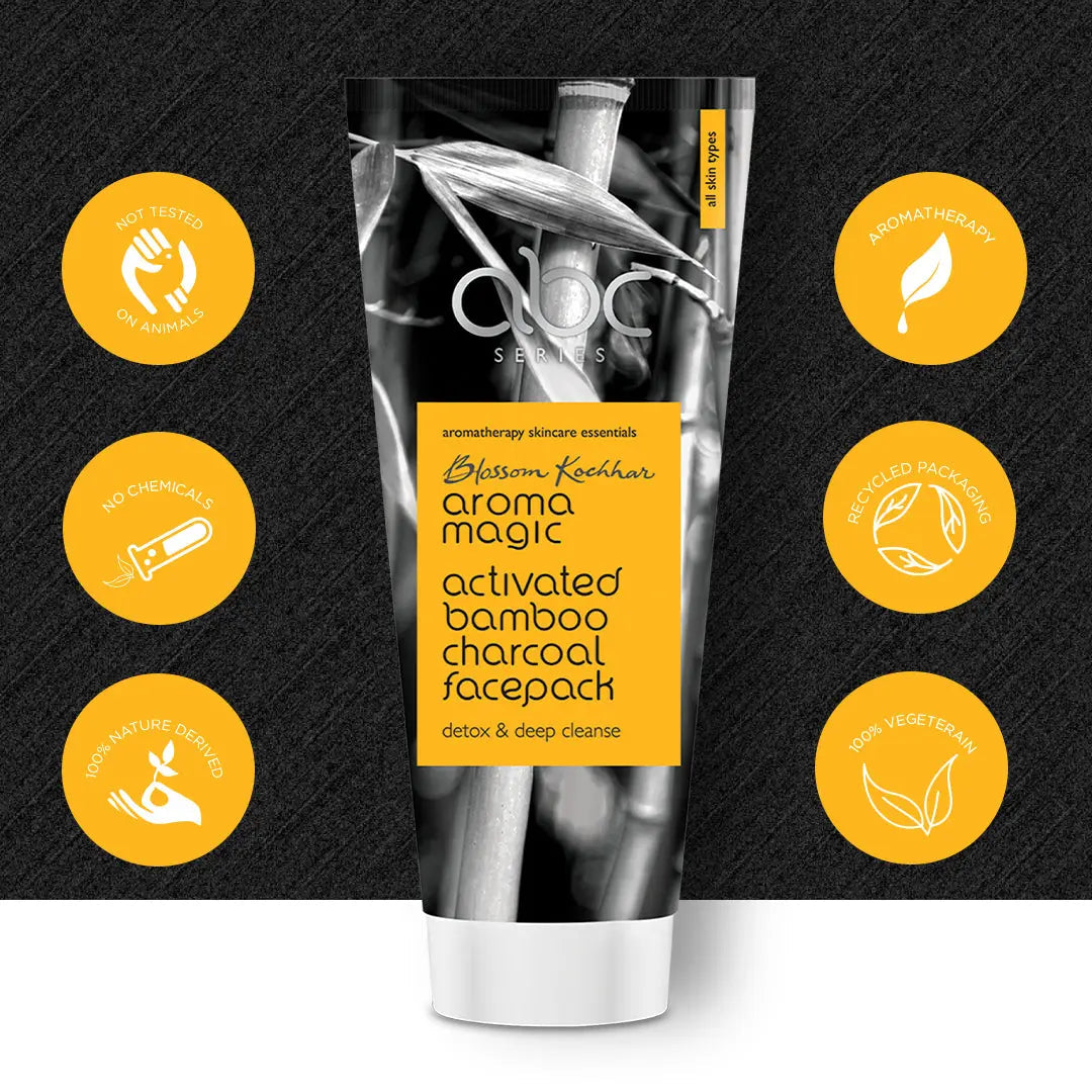 Aroma Magic Activated Bamboo Charcoal Face Pack, 100g - Image 4 - Buy from Indicrest