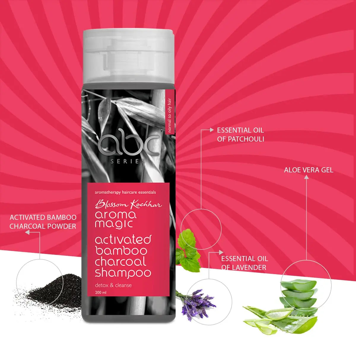Aroma Magic Activated Bamboo Charcoal Shampoo, 200ml - Image 4 - Buy from Indicrest