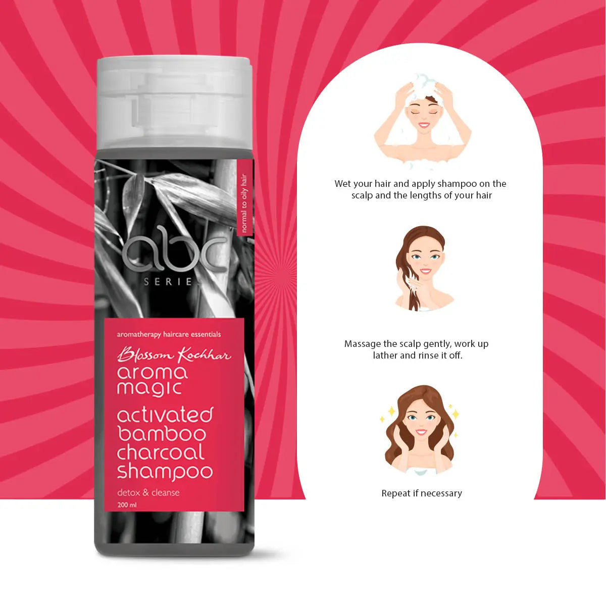 Aroma Magic Activated Bamboo Charcoal Shampoo, 200ml - Image 5 - Buy from Indicrest