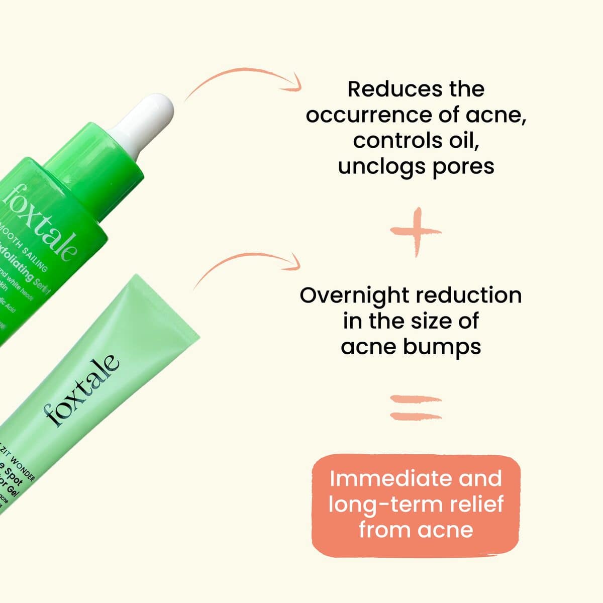 Foxtale The Ultimate Acne Treatment AHA BHA Exfoliating Serum + Acne Spot Corrector with Salicylic Acid - Image 2 - Buy from Indicrest
