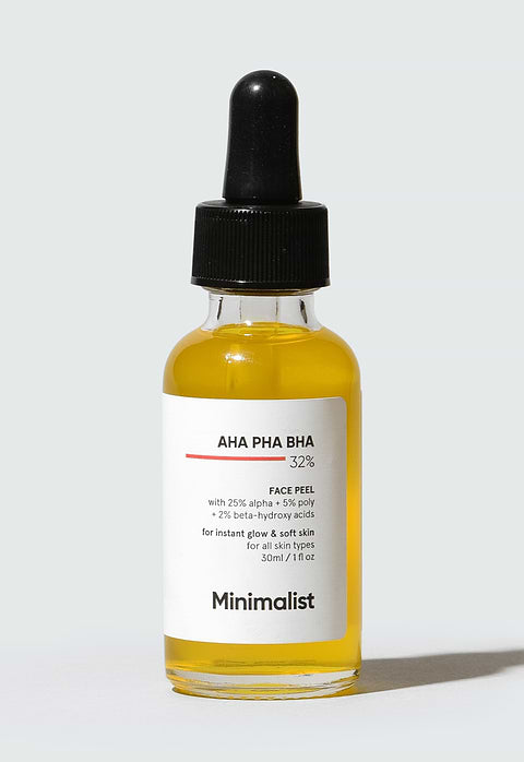 Minimalist AHA PHA BHA 32% Face Peel For Weekend Exfoliating Facial, 30ml - Buy from Indicrest