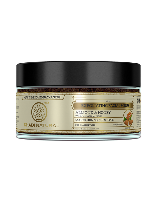Khadi Natural Almond & Honey Exfoliating Facial Scrub - 100gm Sale - Buy from Indicrest