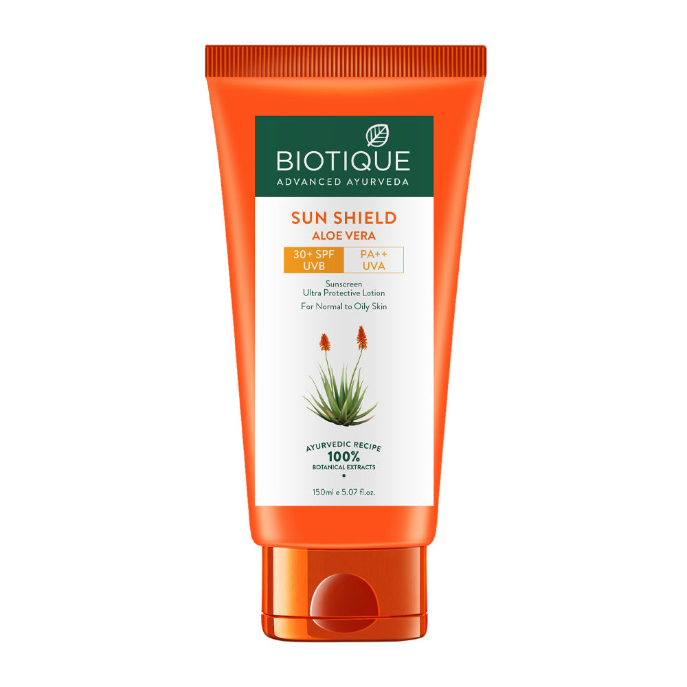Biotique Sun Shield Aloe Vera 30+ SPF Sunscreen Lotion, 150ml Buy from Indicrest