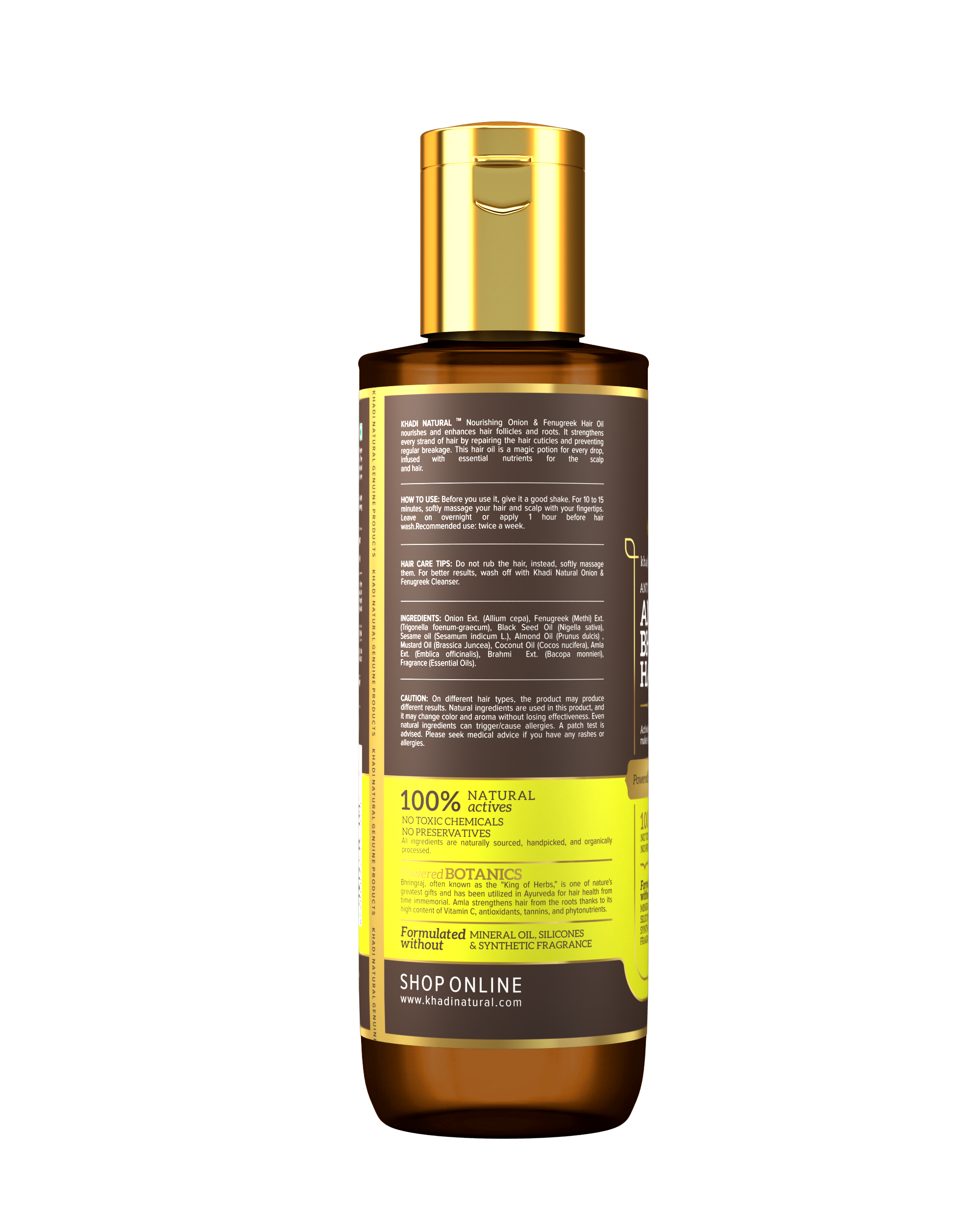 Khadi Natural Amla & Bhringraj Hair Oil - Mineral Oil, Silicones, Synthetic Fragrance Free - 200ml - Image 11 - Buy from Indicrest