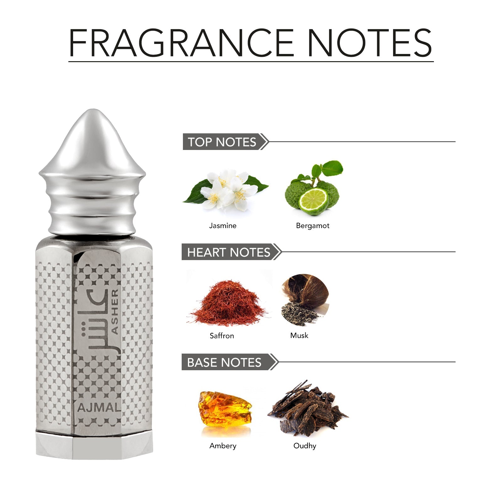 Asher Non-Alcoholic Attar 12ML for Men & Women - Image 2 - Buy from Indicrest