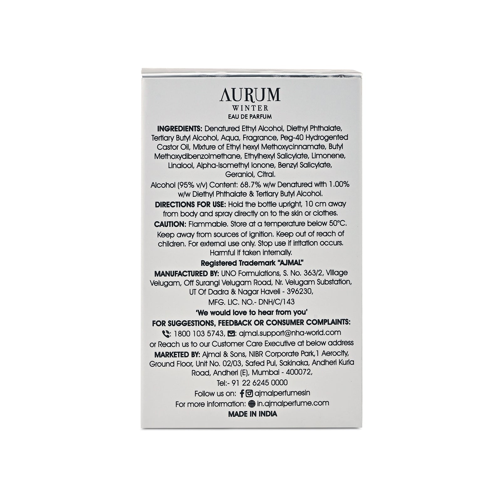 Aurum Winter Perfume 14 ML for Women - Image 5 - Buy from Indicrest