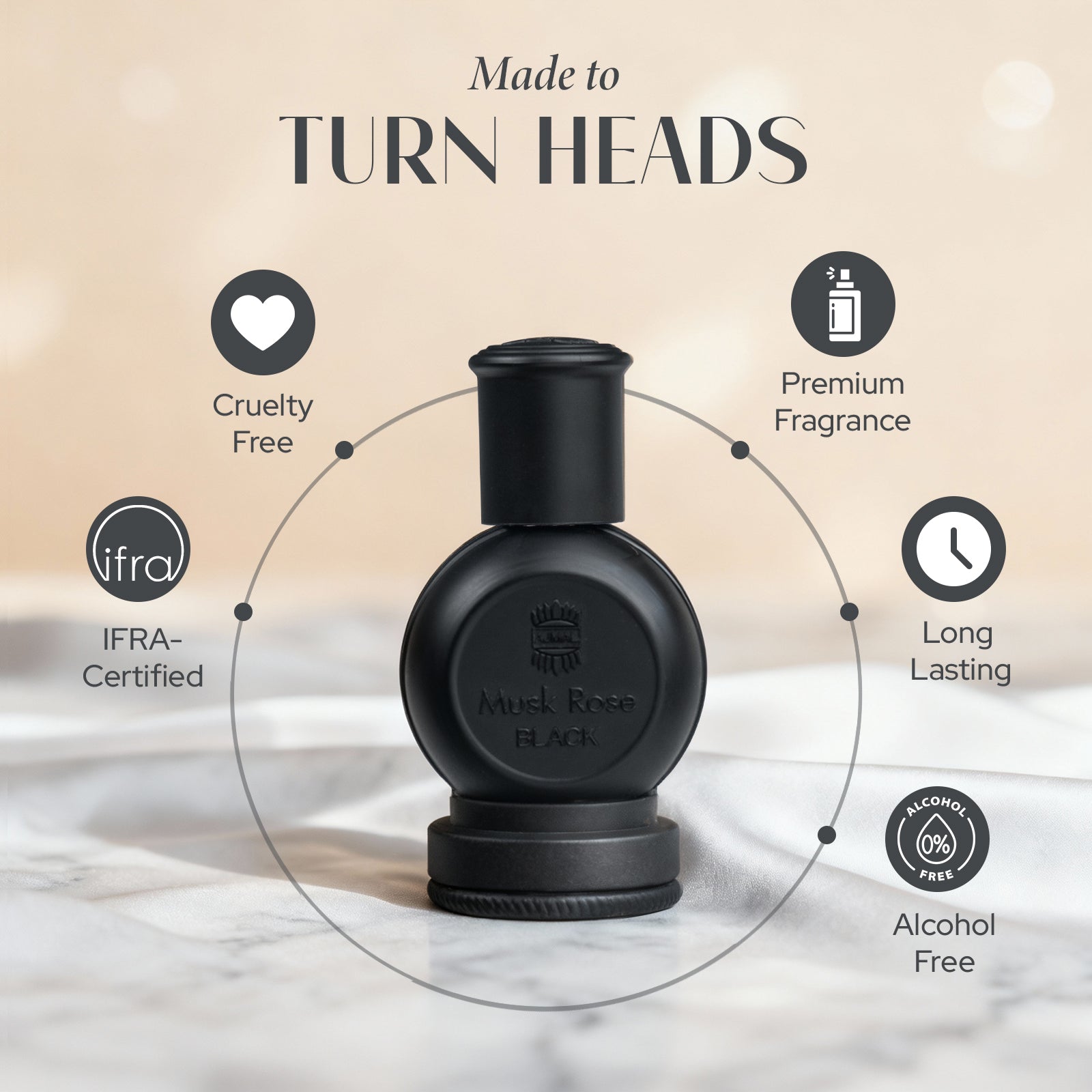 Musk Rose Black Concentrated Perfume 12 ML for Unisex - Image 3 - Buy from Indicrest