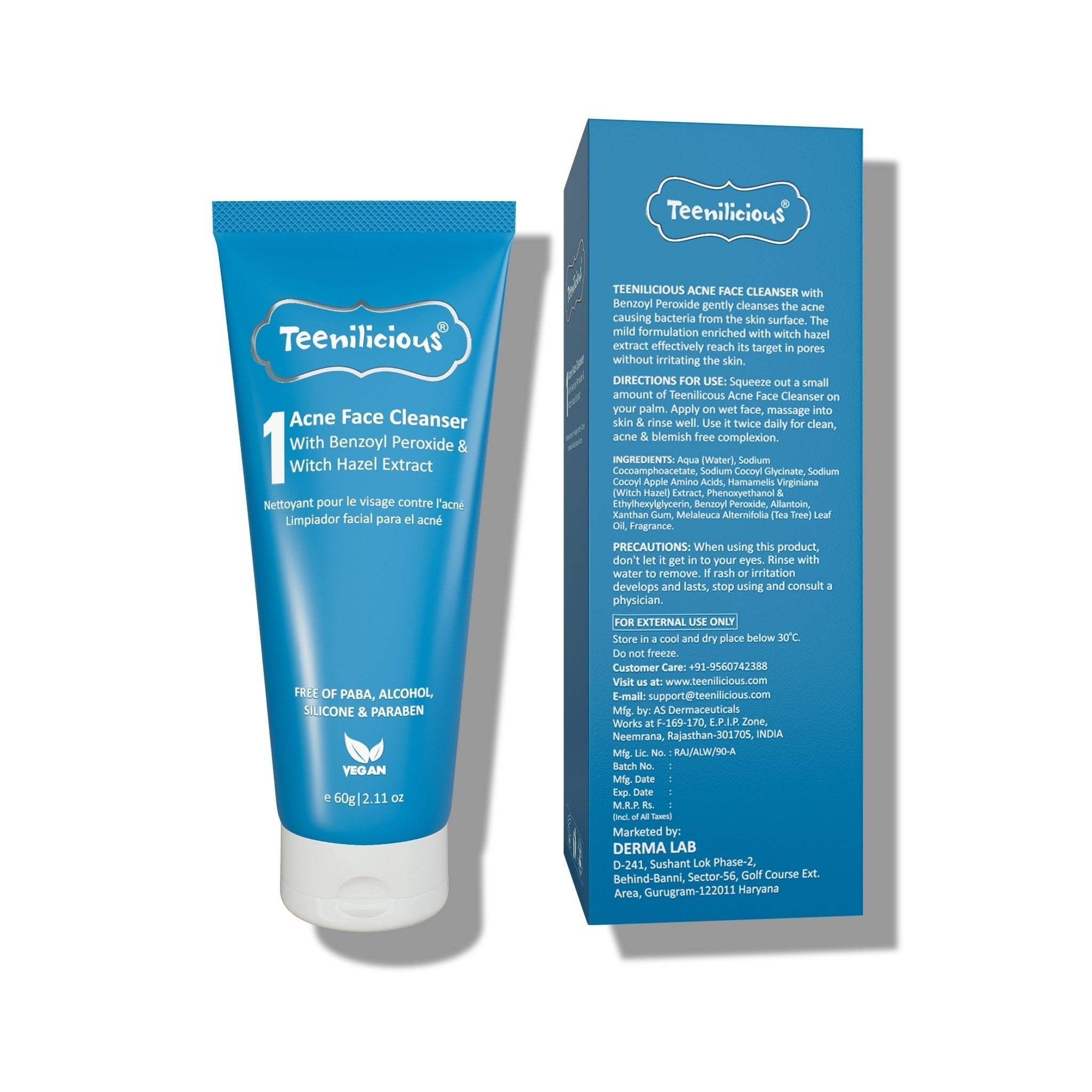 Fixderma Teenilicious Acne Face Cleanser With Benzoyl Peroxide | For Inflamed Acne, 60gm - Image 5 - Buy from Indicrest