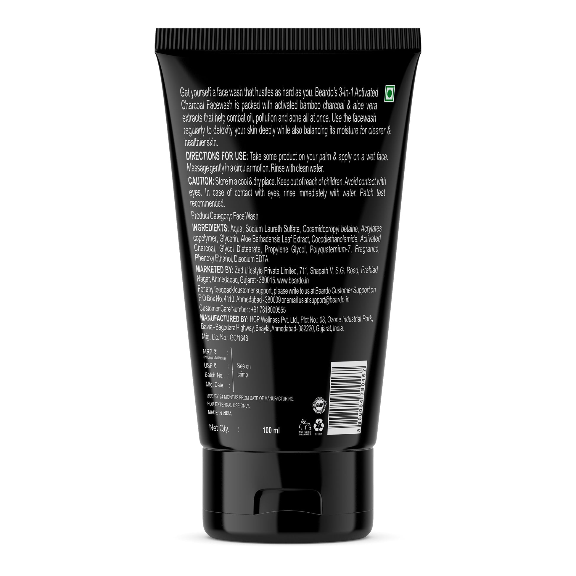 Activated Charcoal Gel Face Wash Texture Close-Up