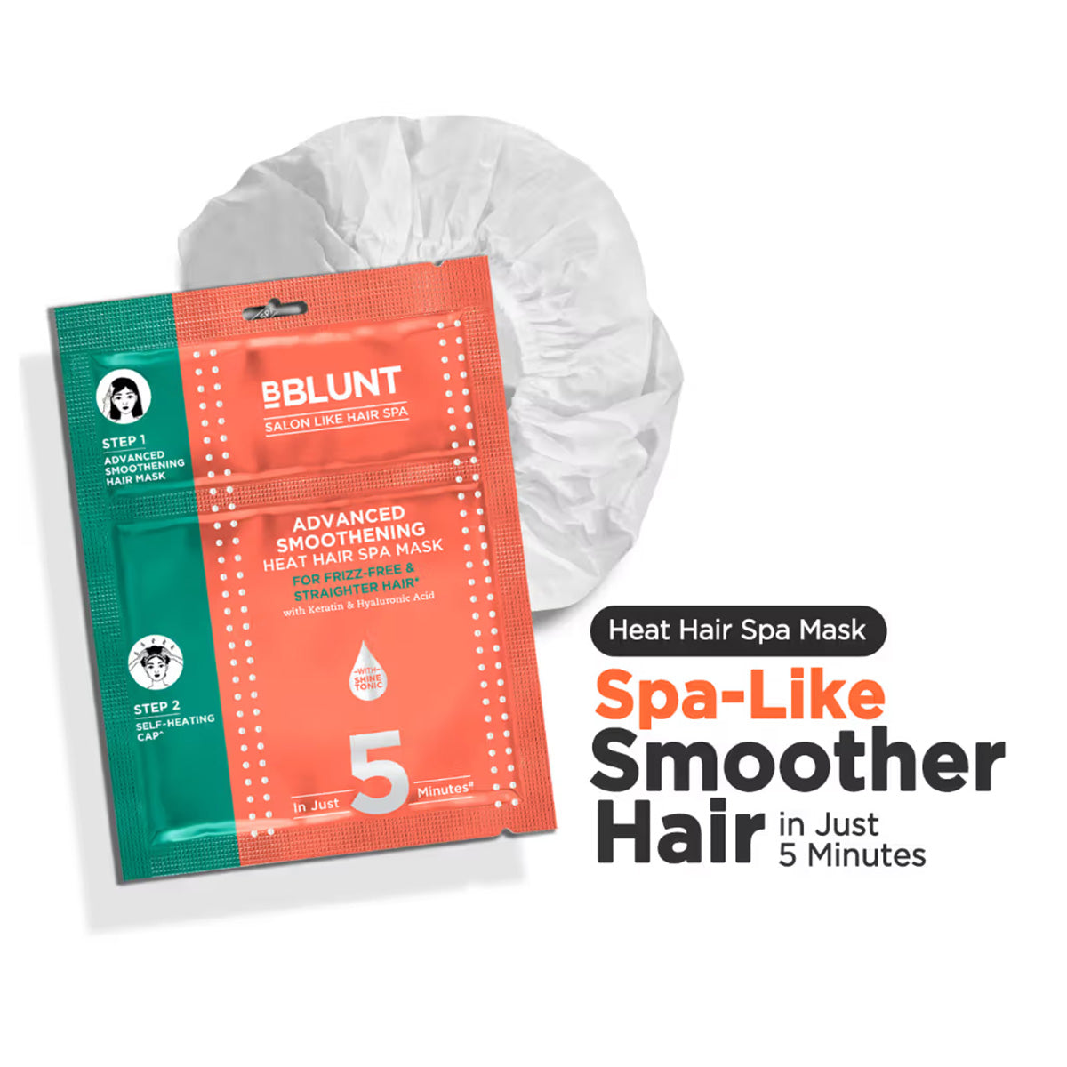Bblunt Advanced Smoothening Heat Hair Spa Mask with Keratin & Hyaluronic Acid, 70g, Pack of 2 - Image 2 - Buy from Indicrest