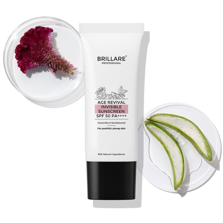 Brillare Age Revival Invisible Sunscreen with SPF50, 50g - Buy from Indicrest