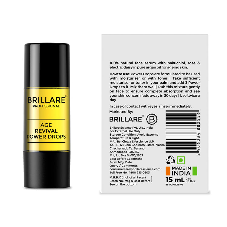 Brillare Age Revival Power Drops for Ageing Skin, 15ml - Image 8 - Buy from Indicrest