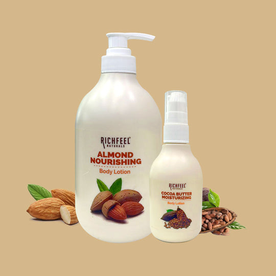 Richfeell Almond Body Lotion 400 ml + Free Cocoa body lotion 100 ml - Buy from Indicrest