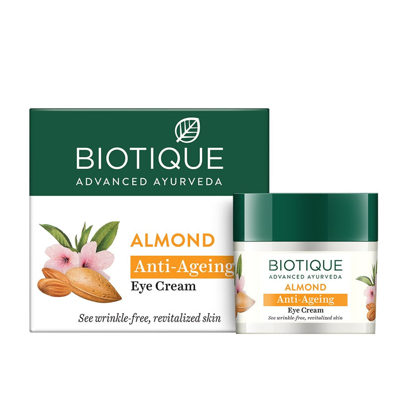 Biotique Almond Anti-Ageing Eye Cream, 15g - Buy from Indicrest