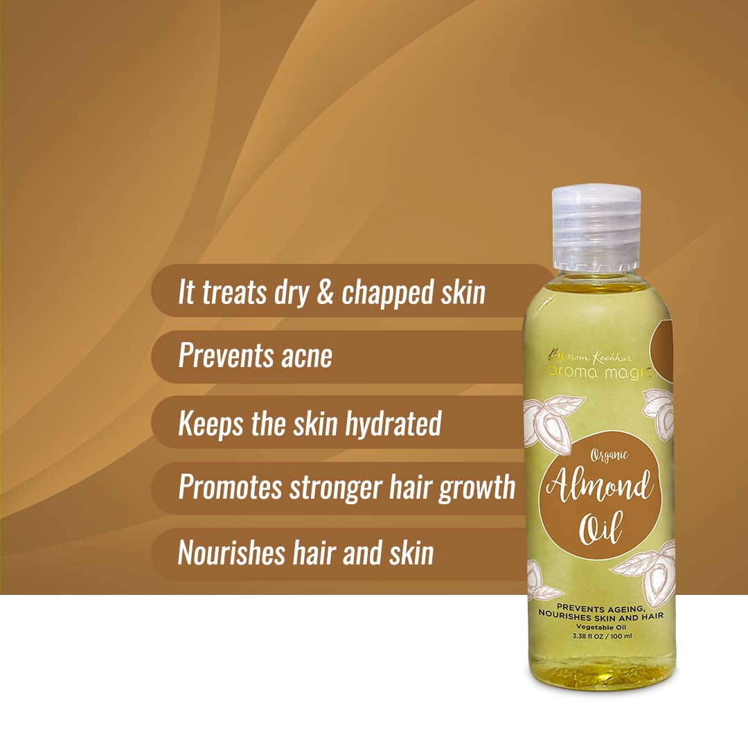 Aroma Magic Organic Almond Oil, 100ml - Image 2 - Buy from Indicrest