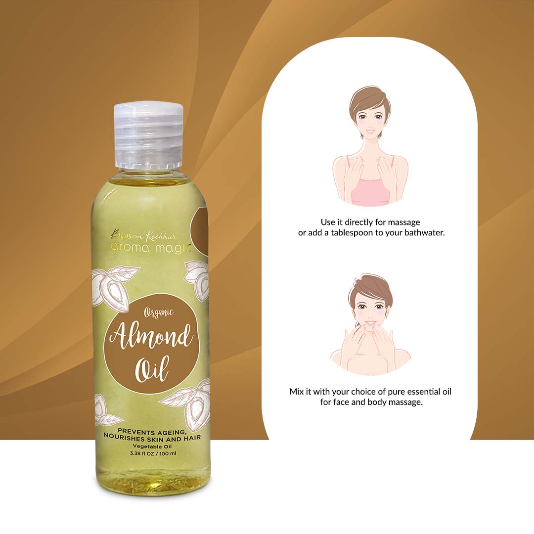 Aroma Magic Organic Almond Oil, 100ml - Image 4 - Buy from Indicrest
