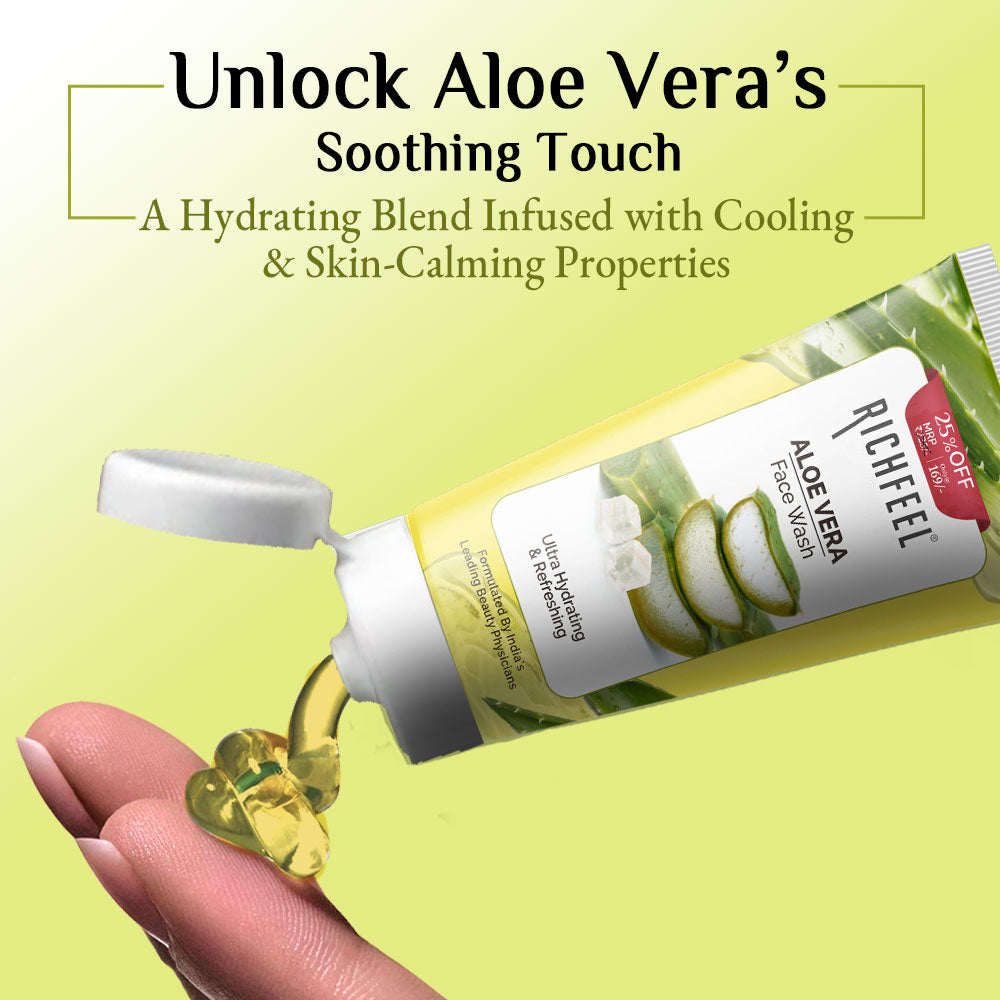 Richfeell Aloevera Face Wash 100g - Image 3 - Buy from Indicrest